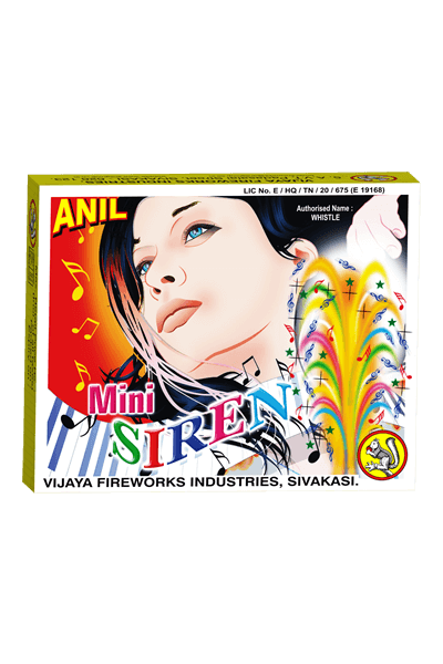 Buy Top Brand Online Crackers Shopping in Sivakasi form Aruna Crackers.Mini Siren ( Anil ) Diwali Online Crackers Purchase in Sivakasi.